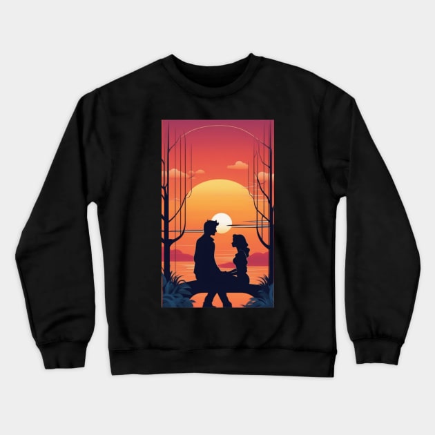 Love's Last Glow : A Sunset Affect Crewneck Sweatshirt by abdellahyousra